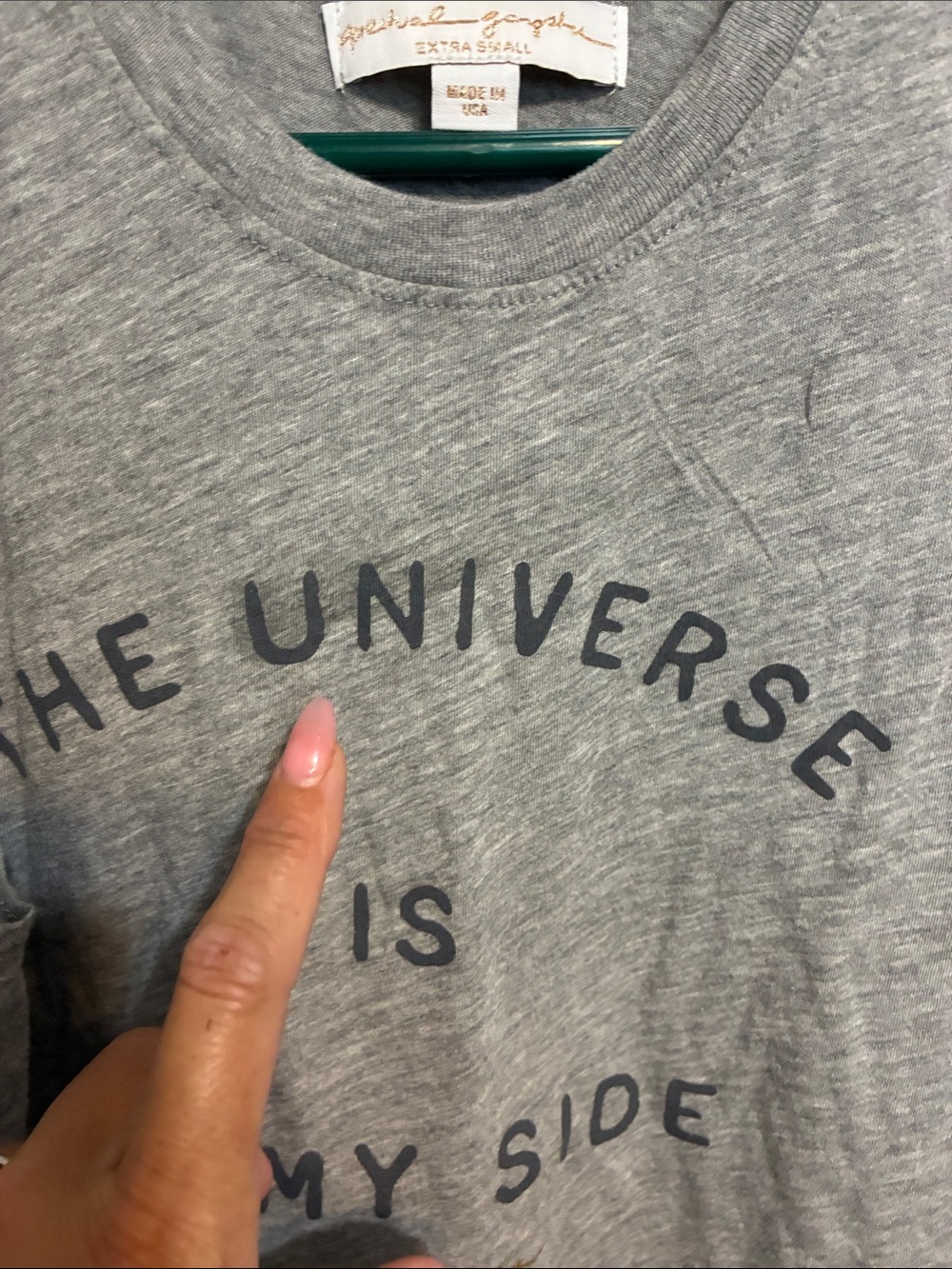 Spiritual Gangster Gray 'The Universe Is On My Side' Muscle Tank - Picture 3 of 4